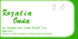 rozalia onda business card